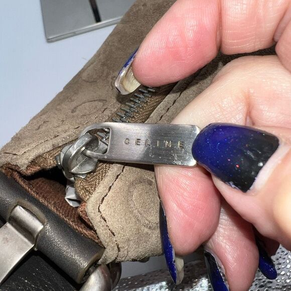 CELINE Shoulder Bag C Macadam Brown Suede - Picture 10 of 13